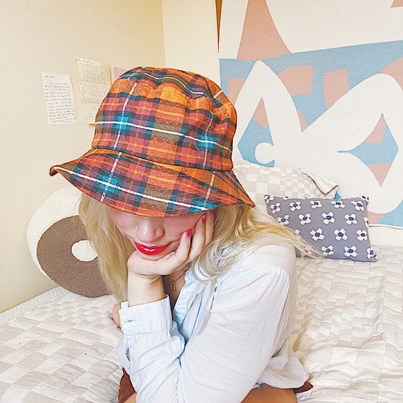 Urban Outfitters Plaid Bucket Hat 